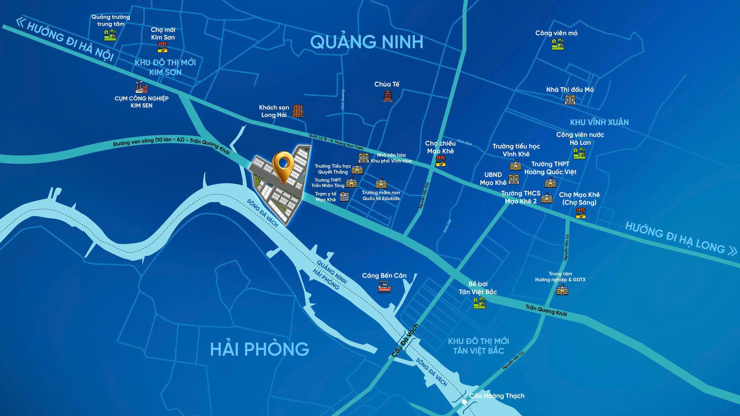 vị trí Mạo Khê Riverside